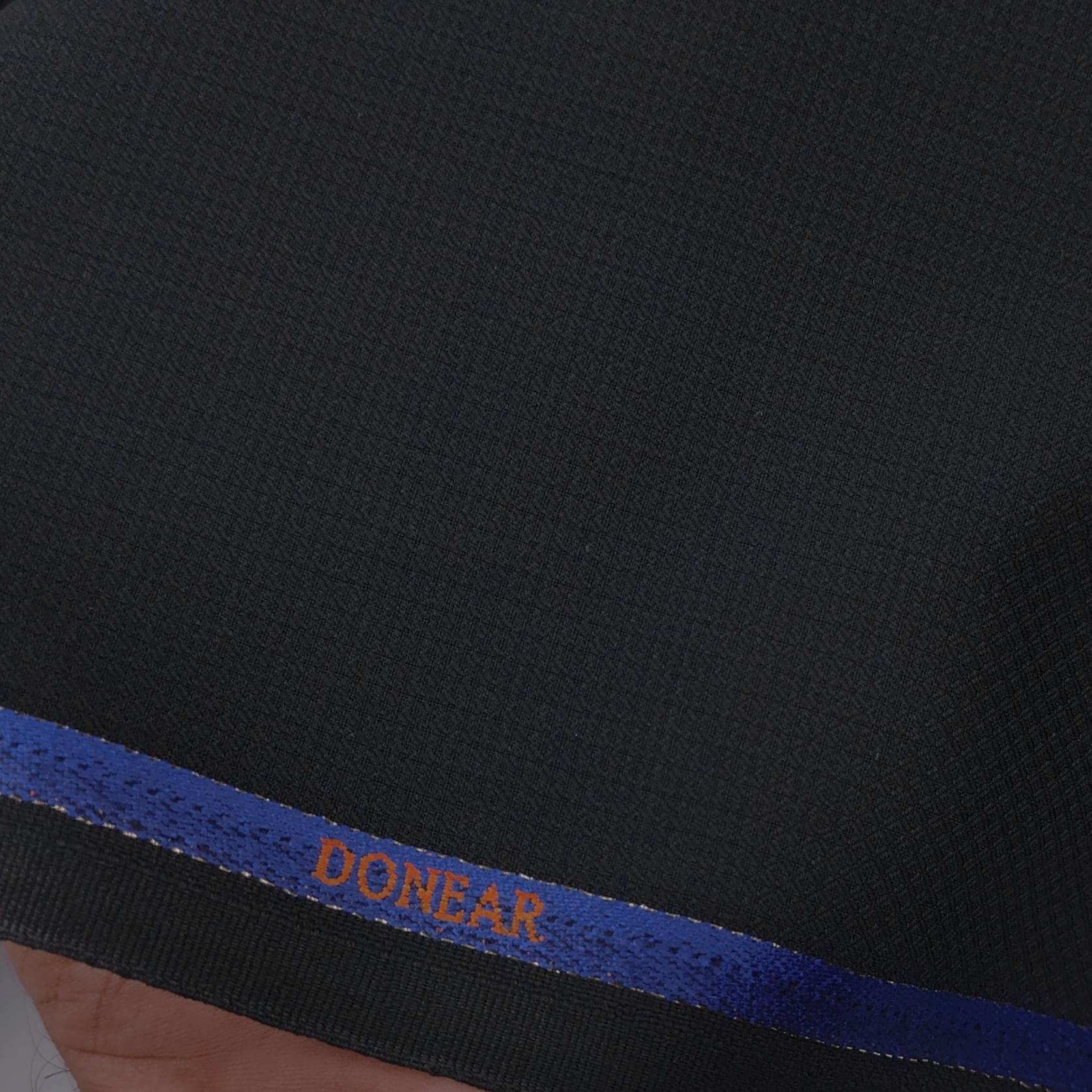 Trouser Fabric Donear Wool Blended Dobby Colour Black